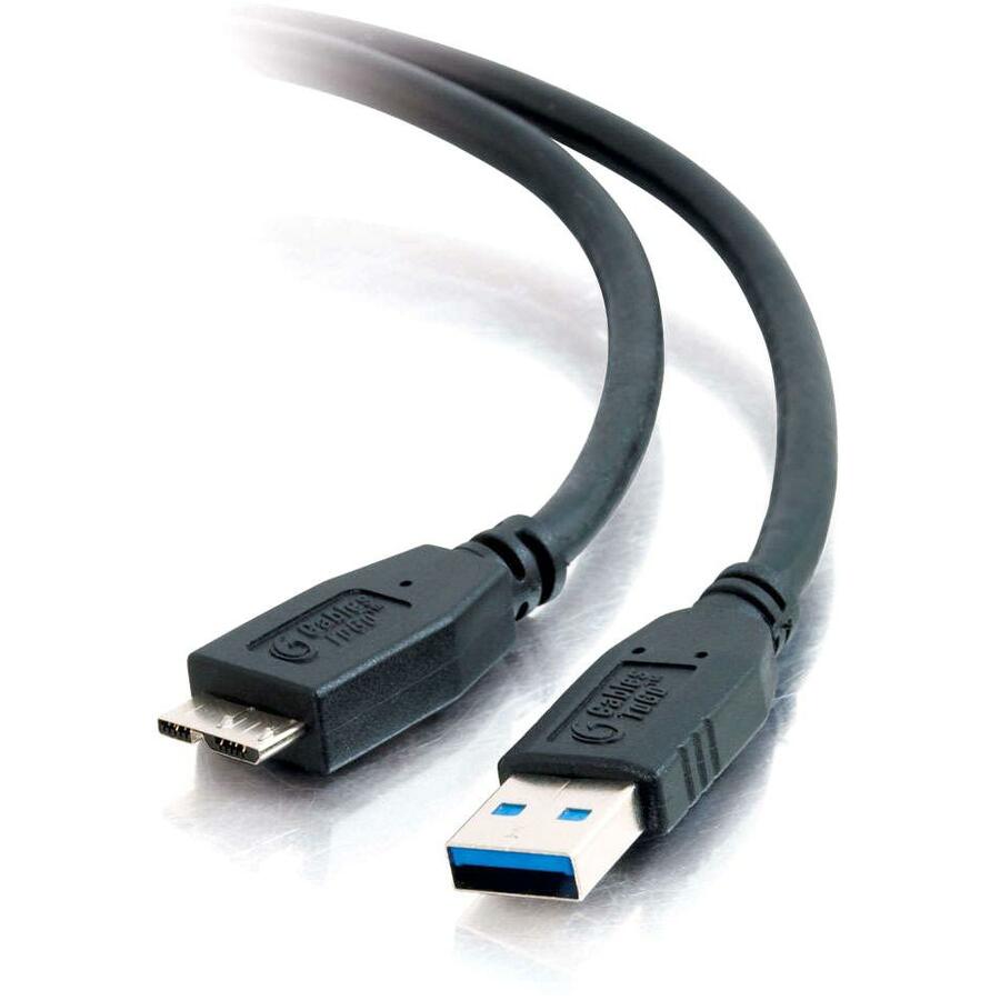 C2G 3.3 USB A to USB Micro B Cable - USB to Micro B Cable - USB 3.0 - Black - M/M