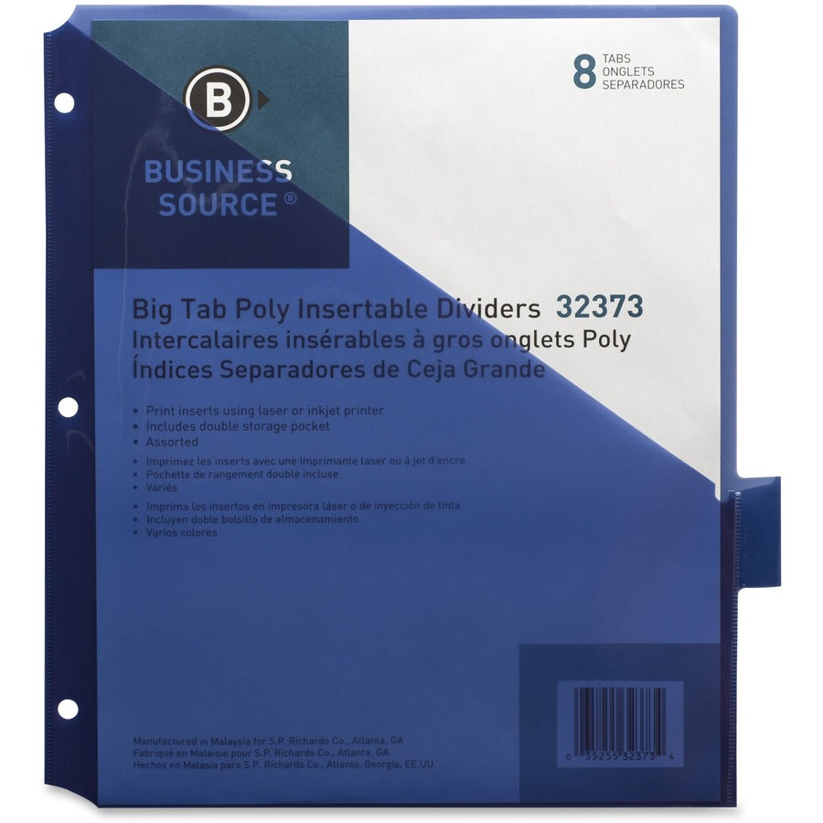 Business Source Double Pocket Index Dividers - 32373