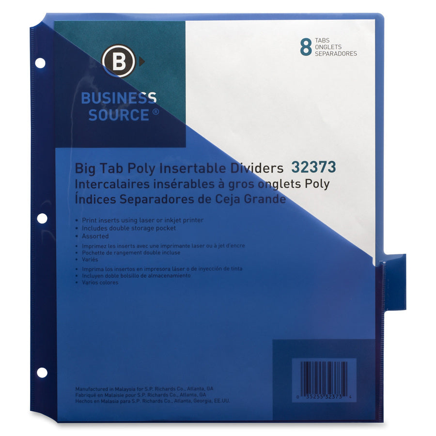 Business Source Double Pocket Index Dividers - 32373
