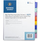Business Source 3-Hole Poly Insert Index Dividers - 32371