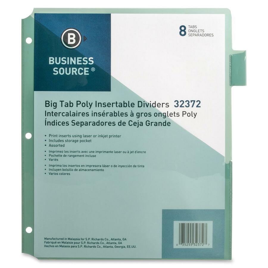 Business Source Pocket Index Dividers - 32372