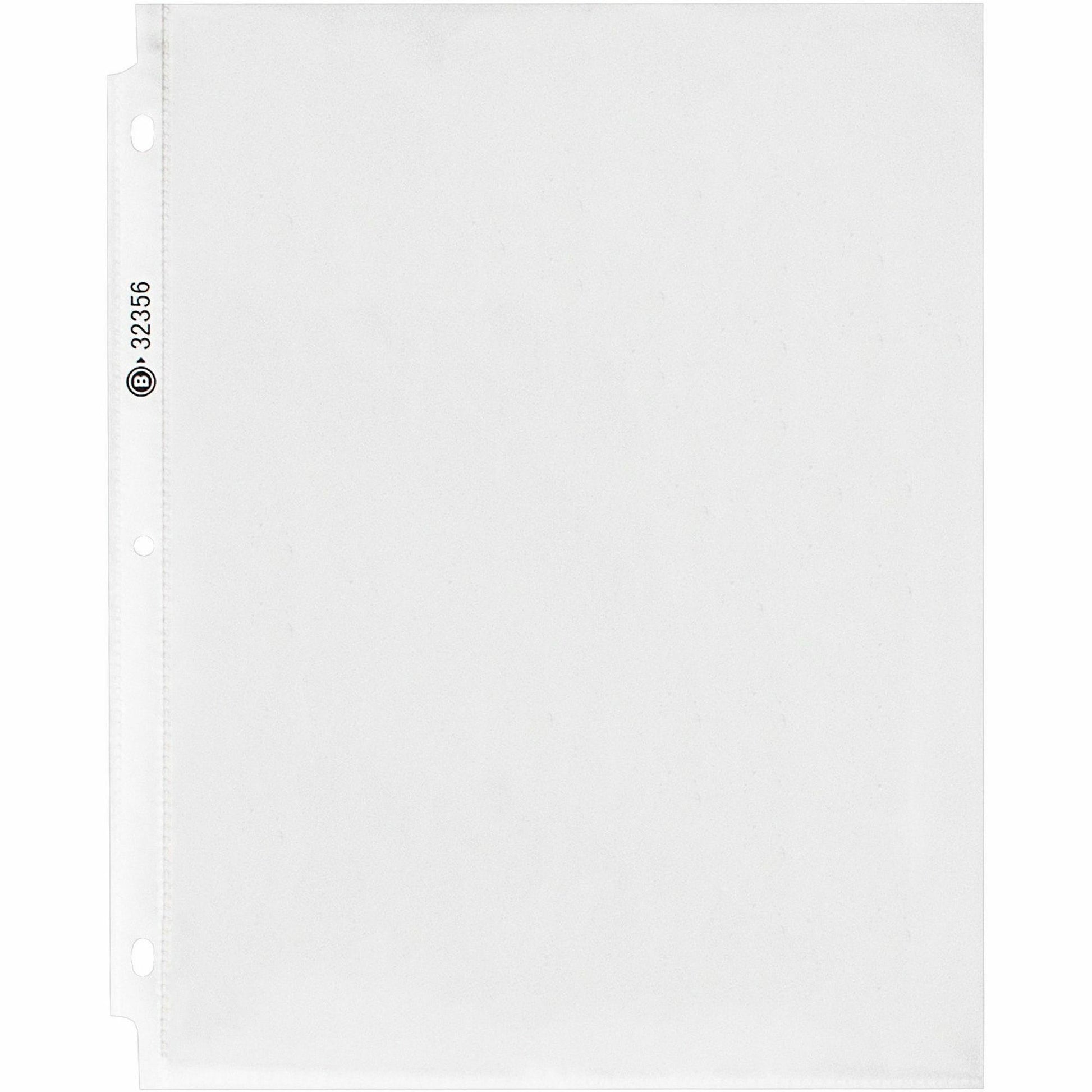 Business Source Nonglare Top-loading Sheet Protectors