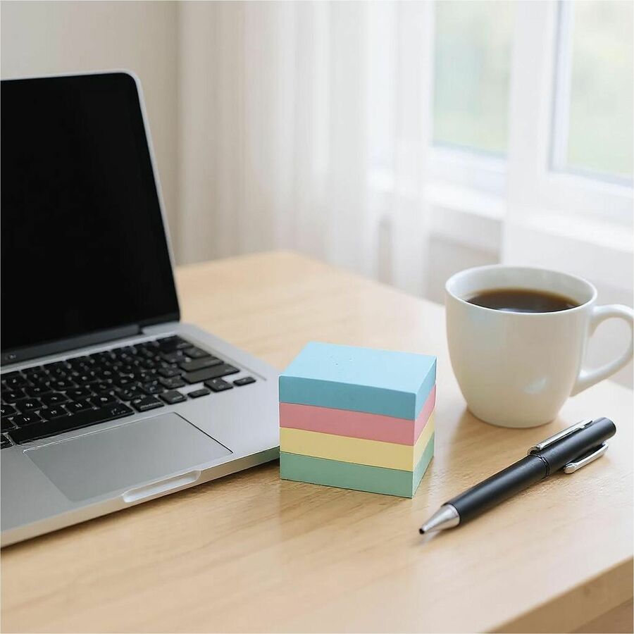 Business Source Premium Plain Pastel Adhesive Notes - 16500