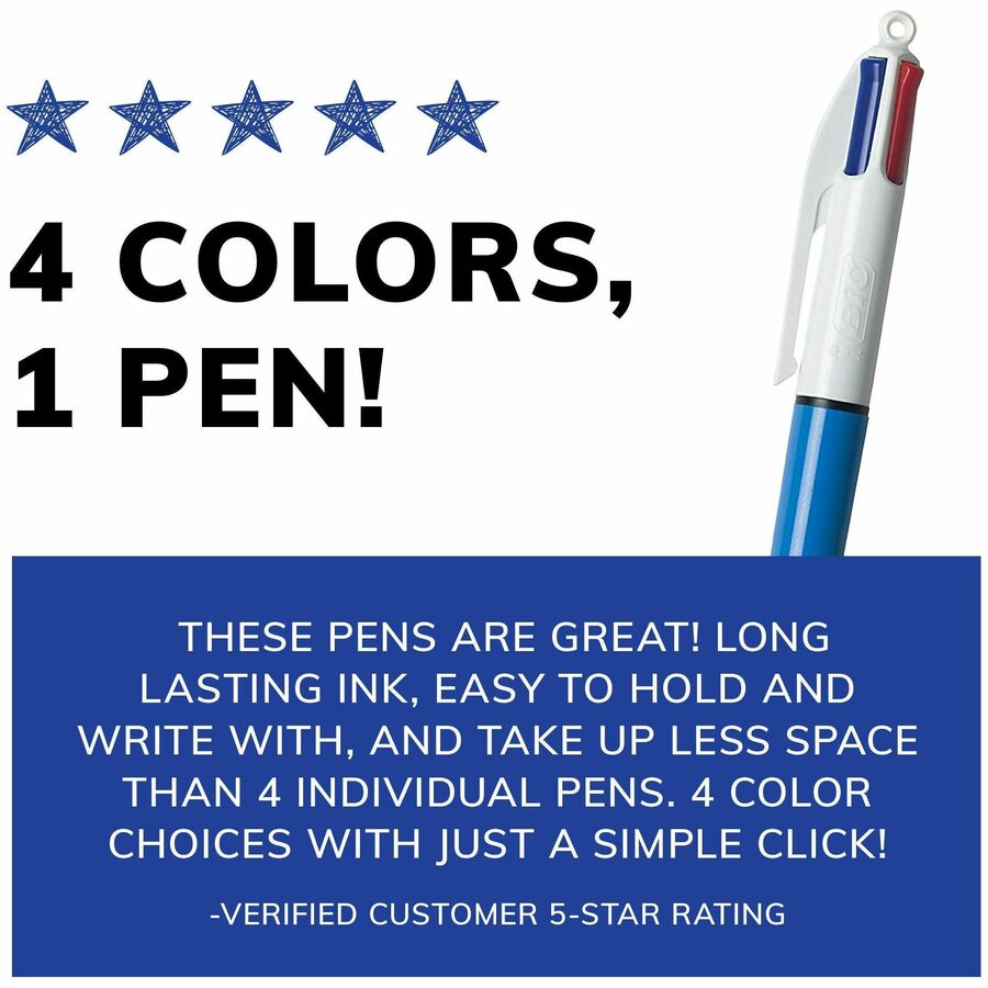 BIC 4-Color Original Retractable Ball Pen - MM11 AST