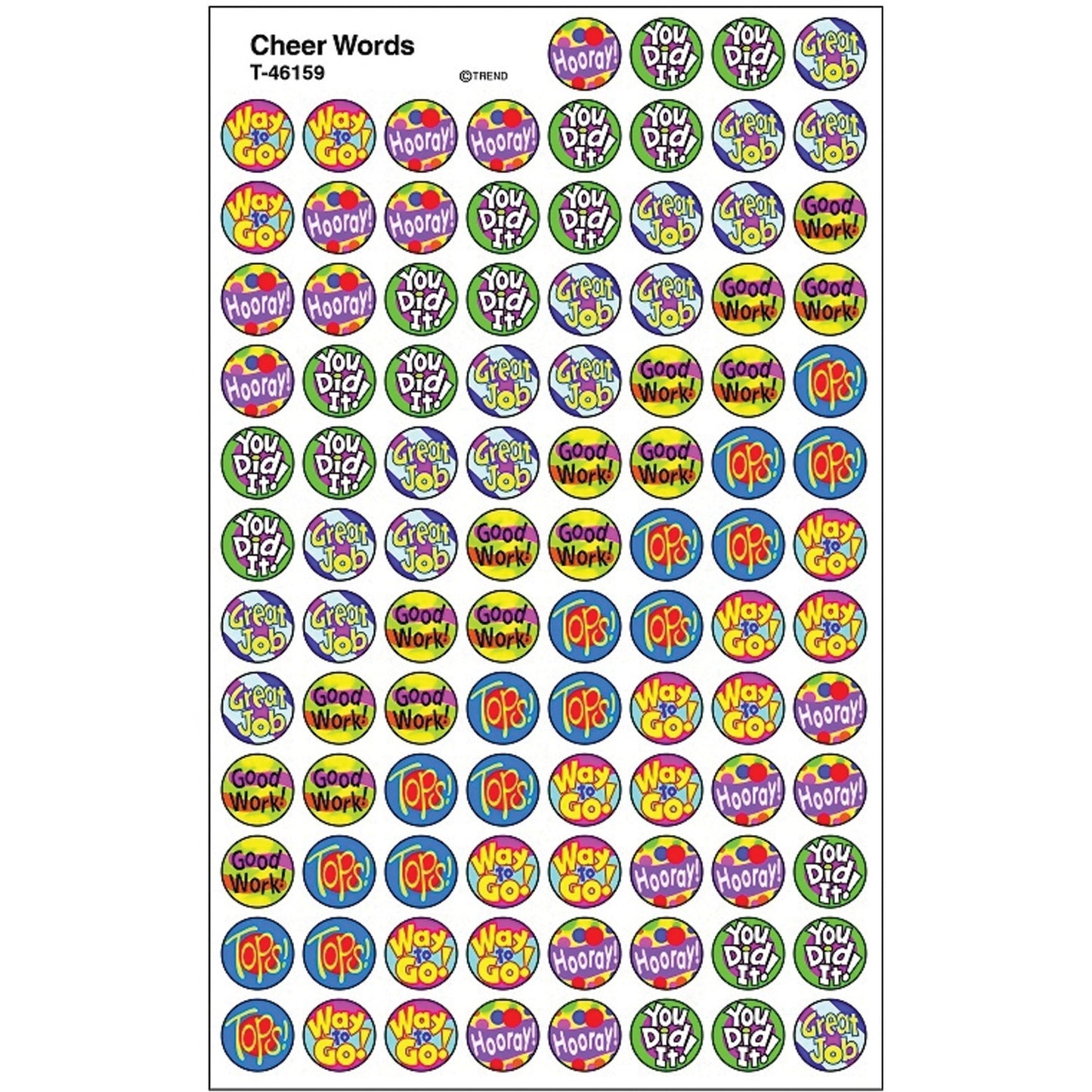 Trend superSpots Cheer Words Stickers