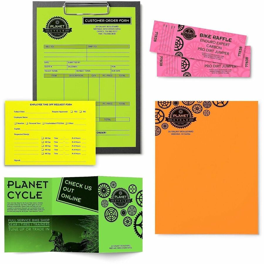 Astrobrights Color Copy Paper - "Neon" ,  5 Assorted Colours - 20270