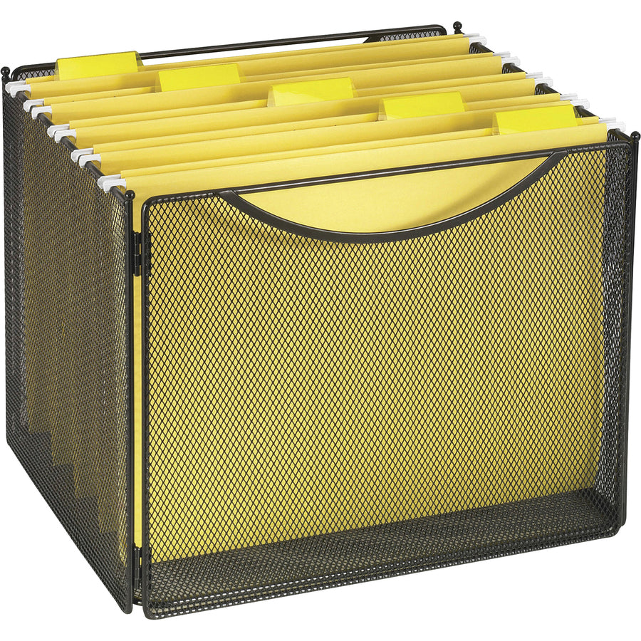 Safco Onyx Steel Mesh Desktop File Box - 2170BL