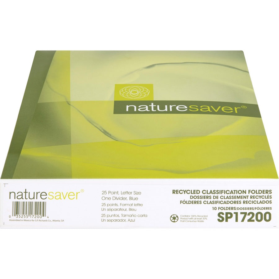 Nature Saver 1/3 Tab Cut Letter Recycled Classification Folder - SP17200