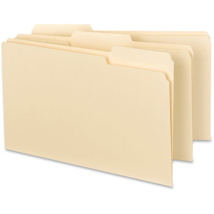 Business Source 1/3 Tab Cut Legal Recycled Top Tab File Folder - 43560