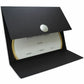 St. James&reg; Elite&trade; Medallion Fold Certificate Holders, Black Linen with Silver Medallion, Pack of 5, 83566 - 83566