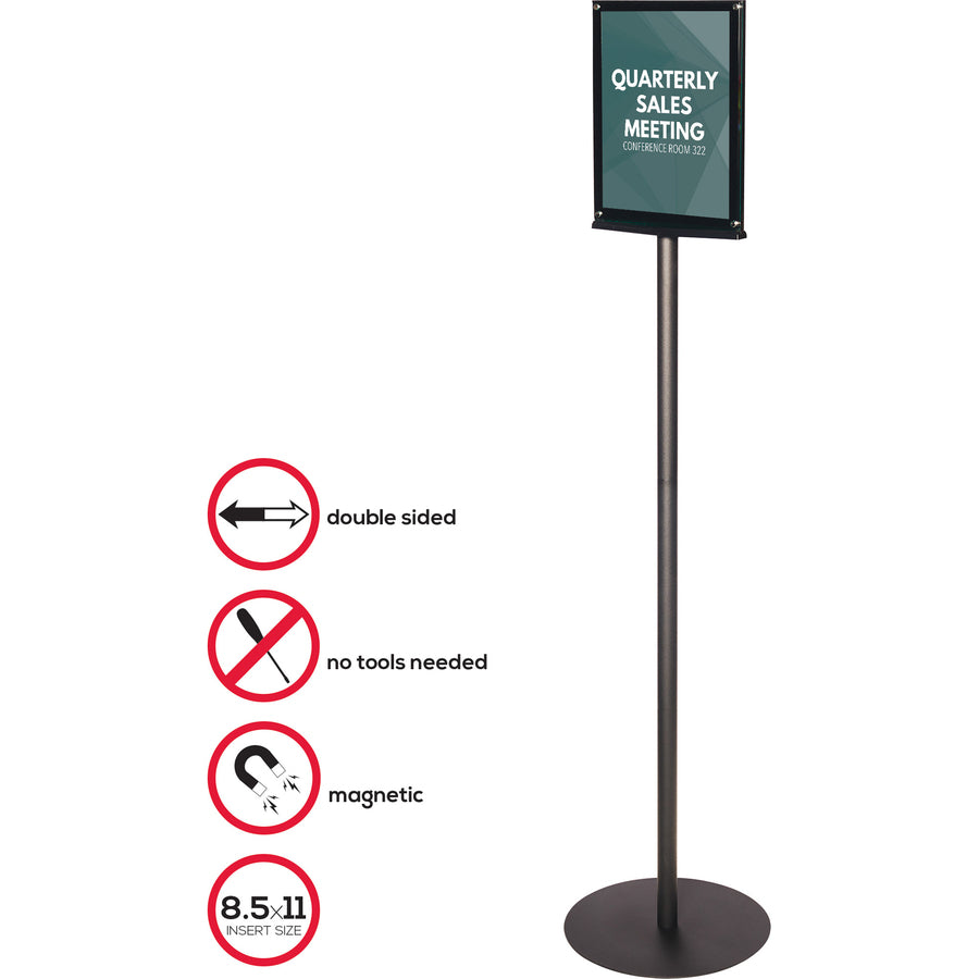 Deflecto Double-Sided Magnetic Sign Display - 692056