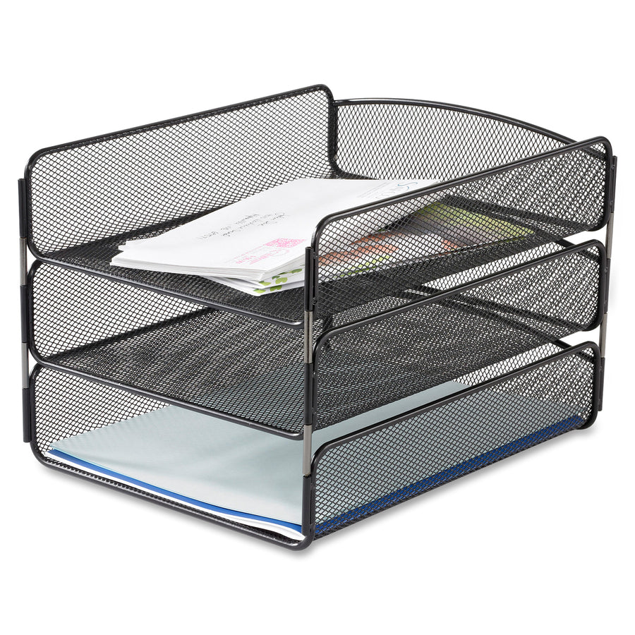 Safco Onyx Letter Tray - 3271BL