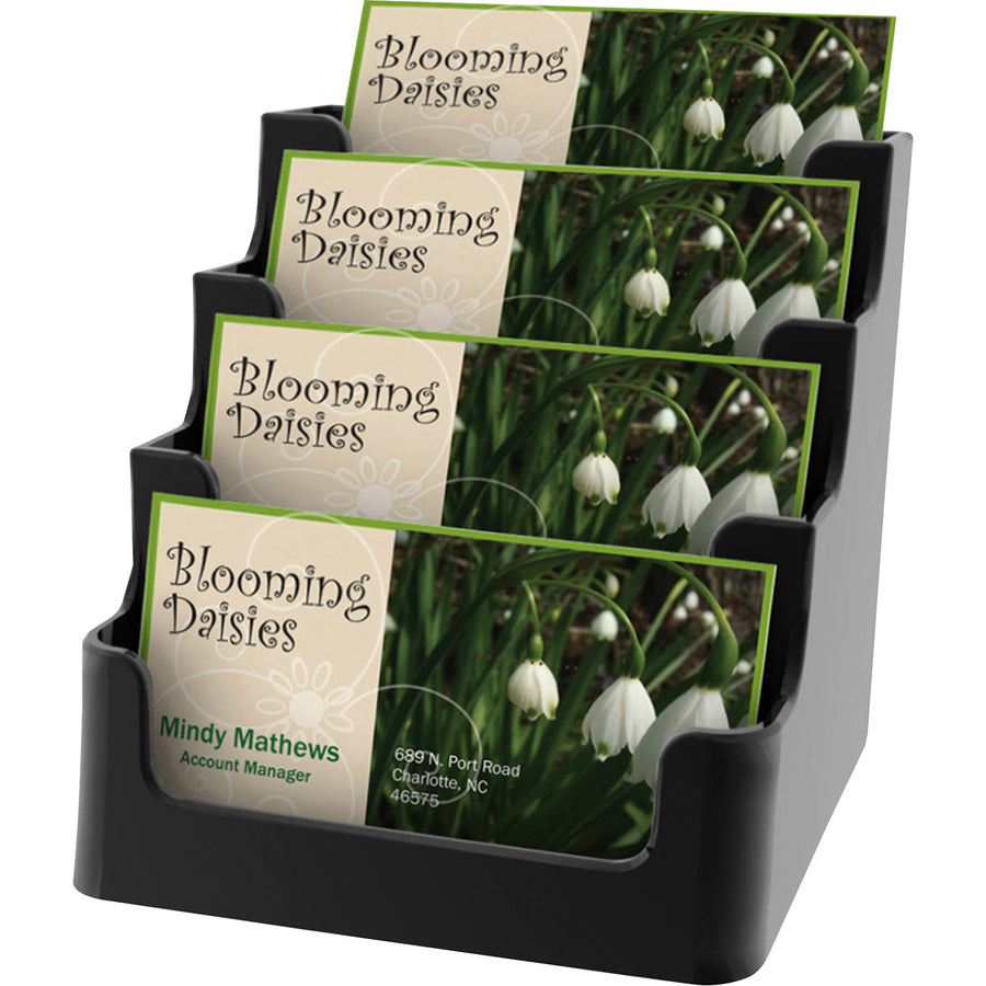 Deflecto 4 Tier Business Card Holder - 90404