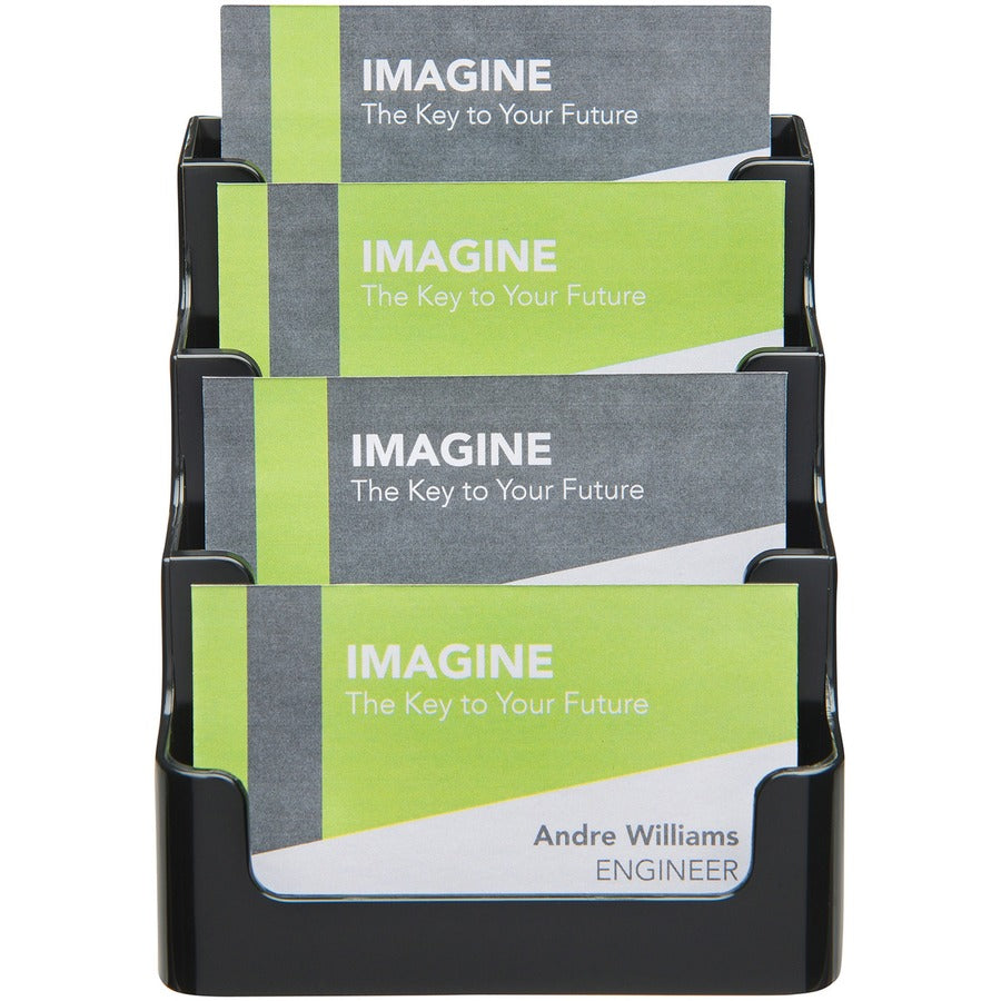 Deflecto 4 Tier Business Card Holder - 90404