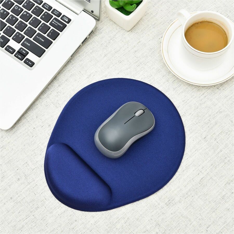DAC&reg; MP-127 Super-Gel "Mini Round" Mouse Pad with Palm Support, Blue - 02123