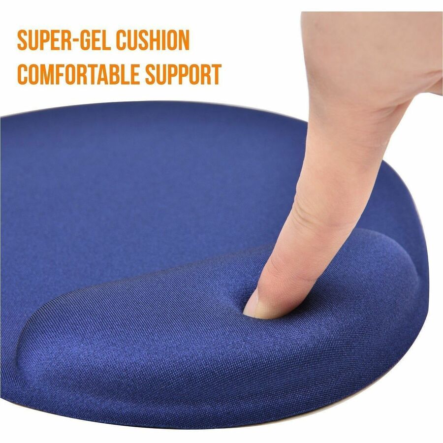 DAC&reg; MP-127 Super-Gel "Mini Round" Mouse Pad with Palm Support, Blue - 02123