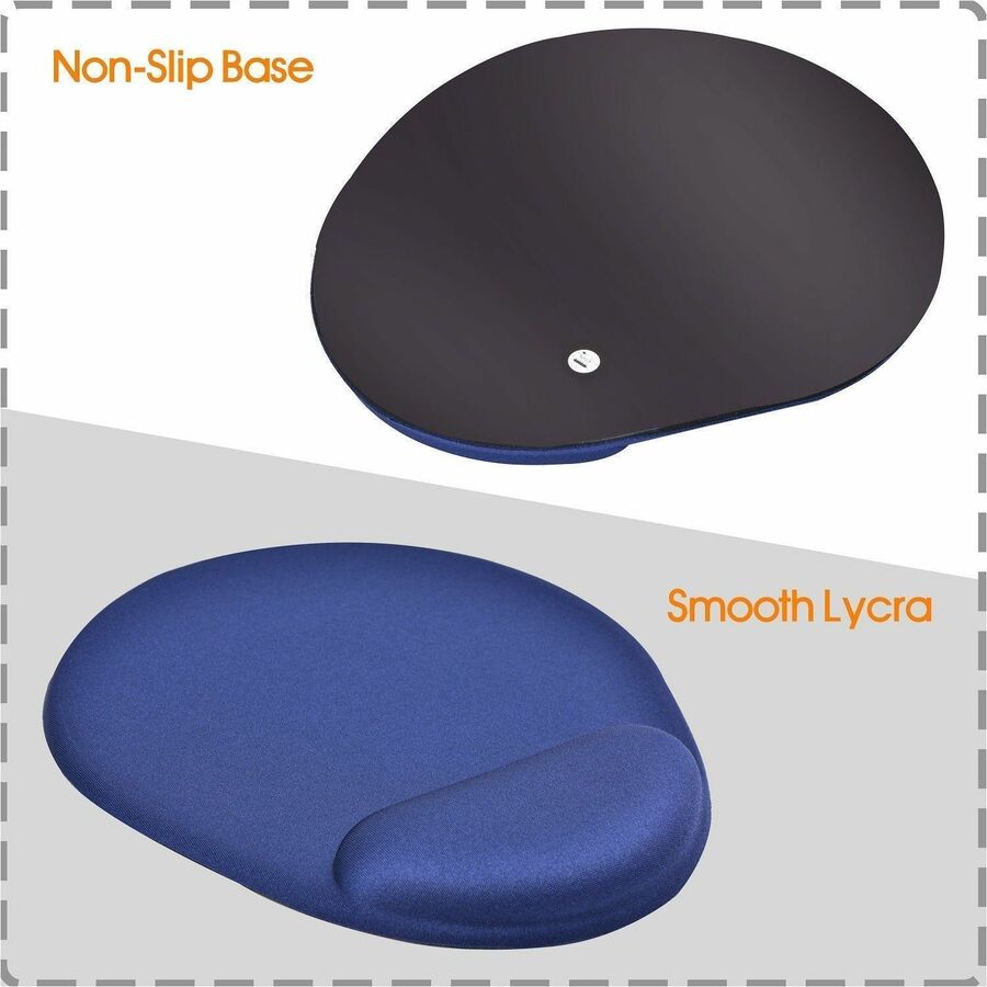 DAC&reg; MP-127 Super-Gel "Mini Round" Mouse Pad with Palm Support, Blue - 02123