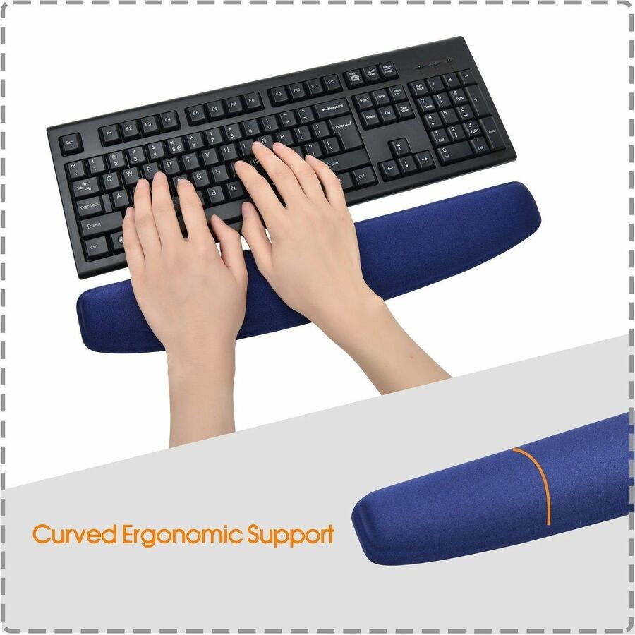 DAC&reg; MP-124 Super-Gel Contoured Keyboard Palm Support, Blue - 02122