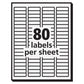 Avery Earth-Friendly White Rectangle Labels 1/2" x 1-3/4" , Permanent Adhesive, for Laser and Inkjet Printers - 48867