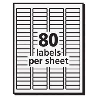 Avery&reg; Eco-Friendly Return Address Labelsfor Laser and Inkjet Printers, 1/2" x 1-3/4" - 48867