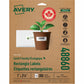 Avery Earth-Friendly White Rectangle Labels 1" x 2-5/8" , Permanent Adhesive, for Laser and Inkjet Printers