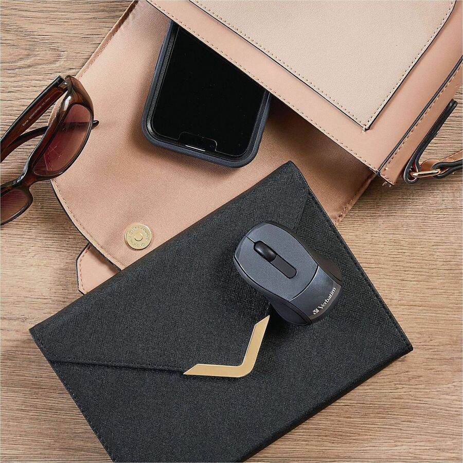 Verbatim Wireless Mini Travel Optical Mouse - Graphite - 97470