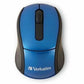 Verbatim Wireless Mini Travel Optical Mouse - Blue - 97471