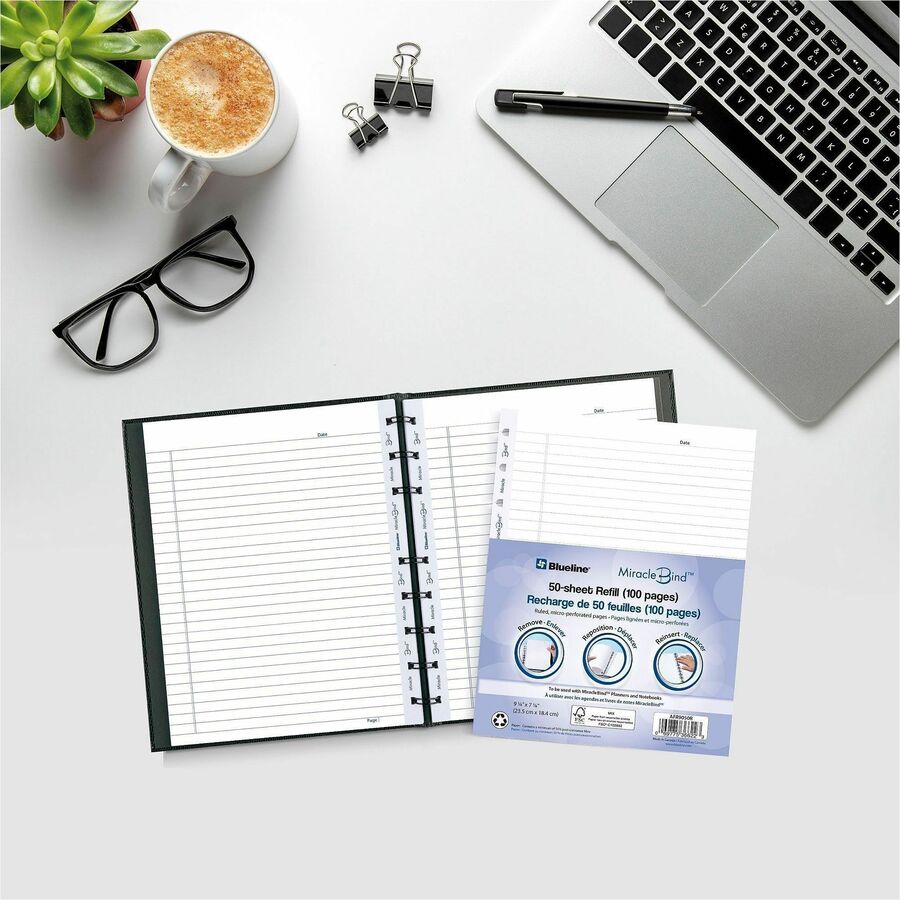 Blueline MiracleBind Notebook Refill Pages - AFR9050R
