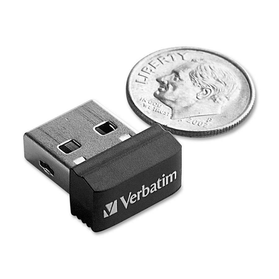 Verbatim 16GB Store 'n' Stay Nano USB Flash Drive - Black - 97464