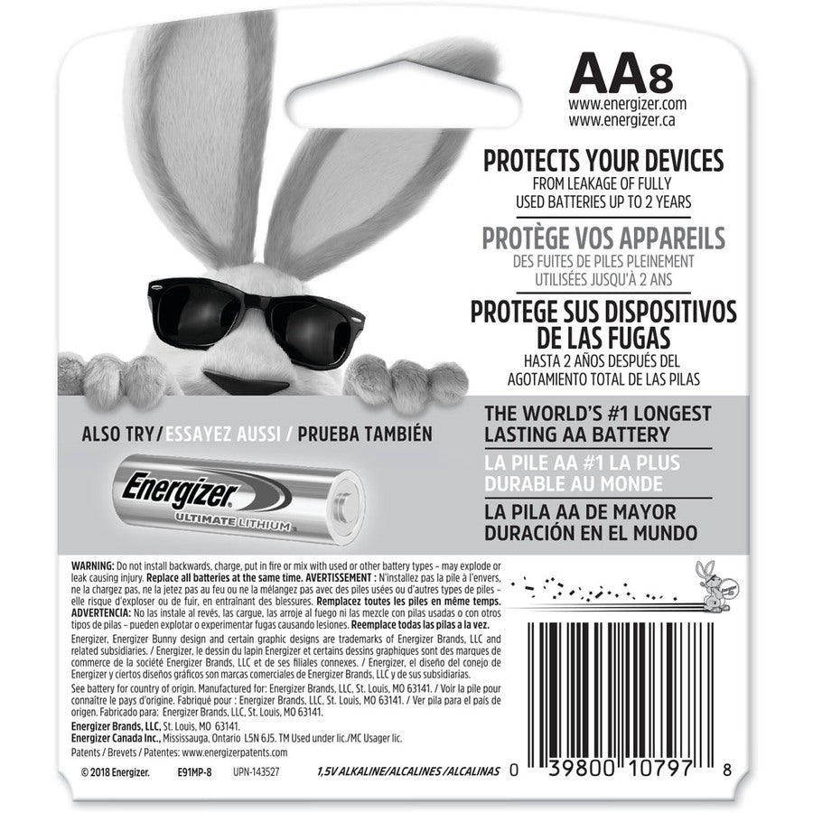 Energizer MAX Alkaline AA Batteries - E91MP-8