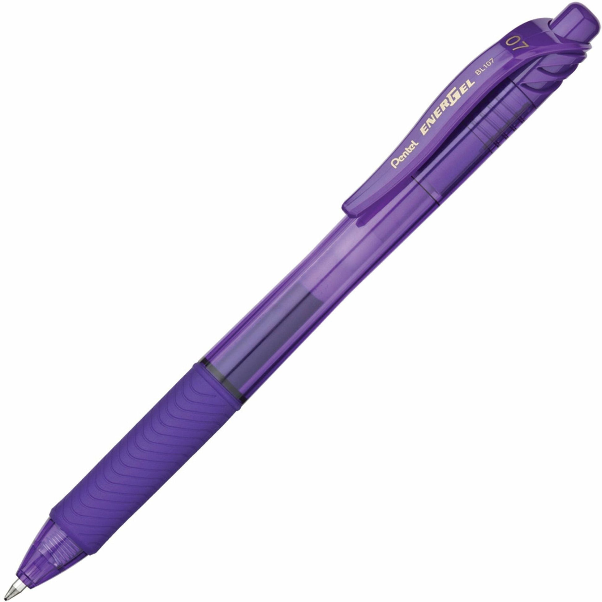EnerGel-X Retractable Gel Roller, (0.7mm) Metal Tip, Violet Ink