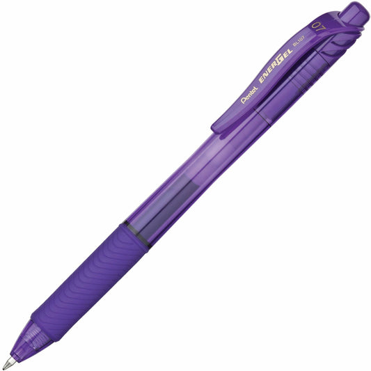 EnerGel-X Retractable Gel Roller, (0.7mm) Metal Tip, Violet Ink