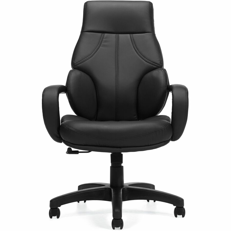 Kazan High Back Tilter, Black Bonded Leather - OTG11670B