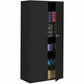 9300 Series 72" Two Door Storage Cabinet, Black - 9336-S72L BLK