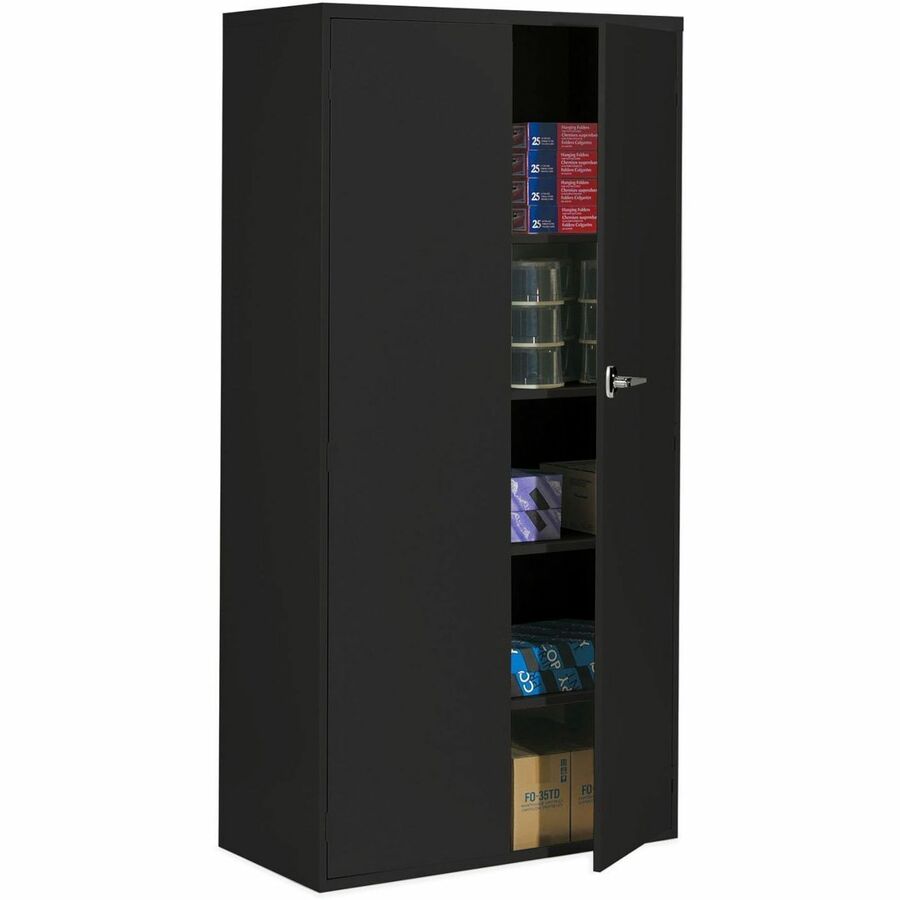 9300 Series 72" Two Door Storage Cabinet, Black - 9336-S72L BLK