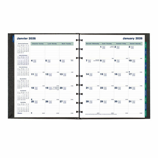 BIL.PLANNER 9.25X7.25 BLK