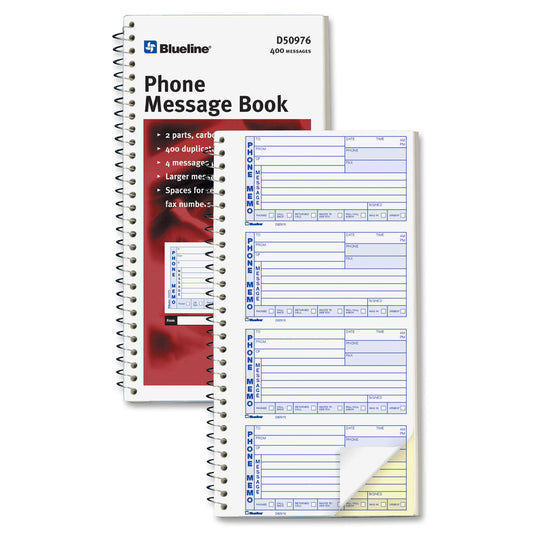 Blueline 400 Message Book