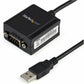 StarTech.com 6ft (1.8m) 1-Port FTDI USB to Serial RS232 Adapter Cable with COM Retention, USB to RS232 Adapter - TAA
