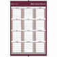 Brownline Laminated Reversable Yearly Wall Calendar, 32" x 48" , English - C177468