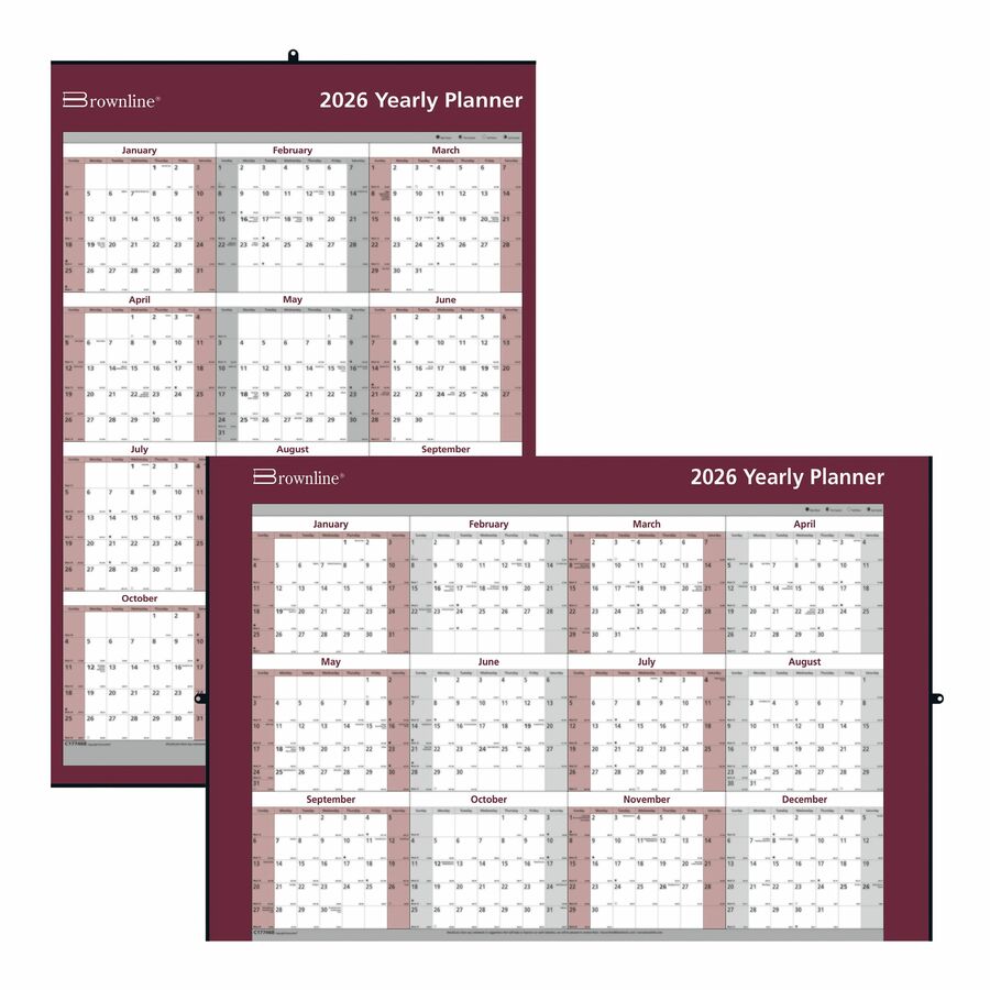 YEARLY WALL PLANNER 32X48 LAM.ENG.