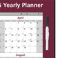 Brownline Laminated Reversable Yearly Wall Calendar, 32" x 48" , English - C177468
