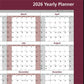 Brownline Laminated Reversable Yearly Wall Calendar, 32" x 48" , English - C177468