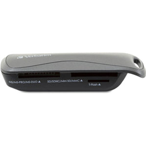 Verbatim SD/Memory Card to USB Adaptor Pocket Reader, USB 2.0 - Graphite - 97709