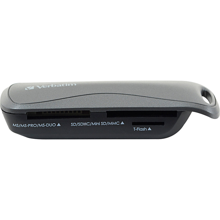 Verbatim SD/Memory Card to USB Adaptor Pocket Reader, USB 2.0 - Graphite - 97709