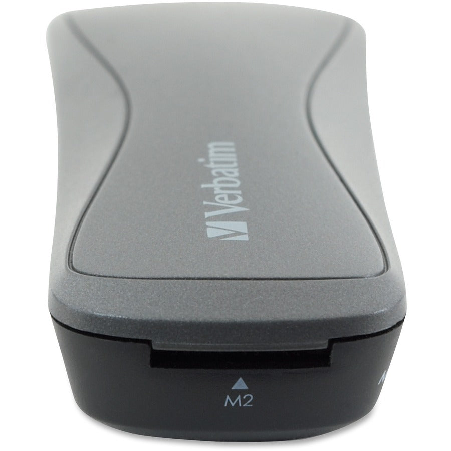 Verbatim SD/Memory Card to USB Adaptor Pocket Reader, USB 2.0 - Graphite - 97709
