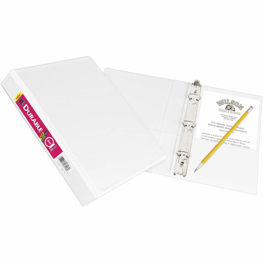Avery&reg; Durable View Binder 1" , Round Rings, 5-1/2" x 8-1/2" , White