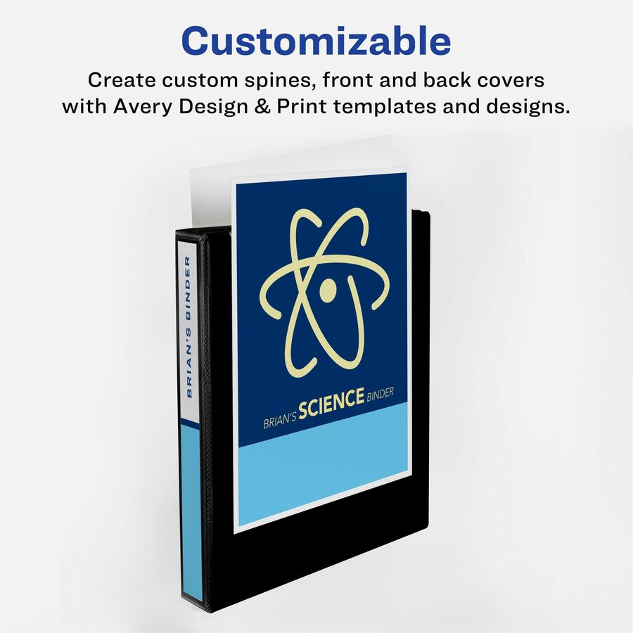 Avery&reg; Durable View Binder 1" , Round Rings, 5-1/2" x 8-1/2" , White - 17116
