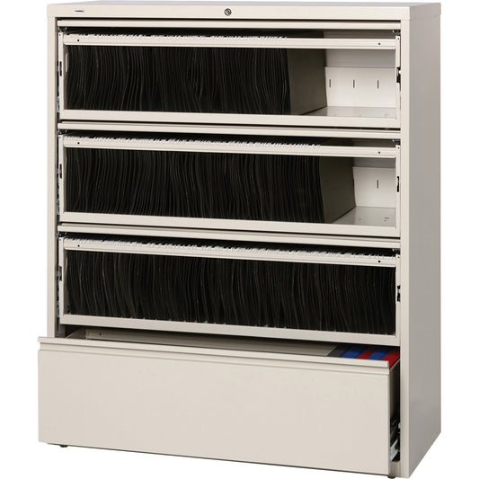 Lorell Fortress Lateral File with Roll-Out Shelf