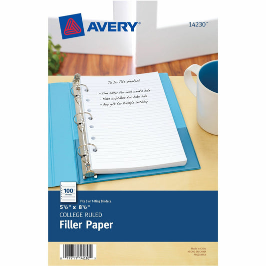 Avery&reg; Filler Paper 5½" x 8½"