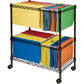 Lorell 2-Tier Wire Mobile File Cart - 45650